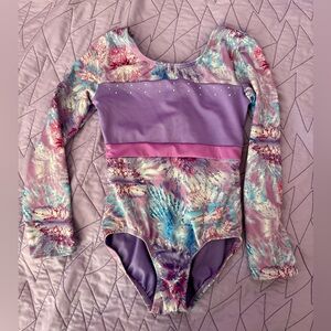 Cat and Jack Colorful Long Sleeve Leotard dance/ gymnastic size s 6/7 guc